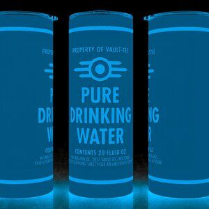 Glow in the Dark Vault-Tec Pure Drinking Water Fallout Gaming Cup Mug Tumbler